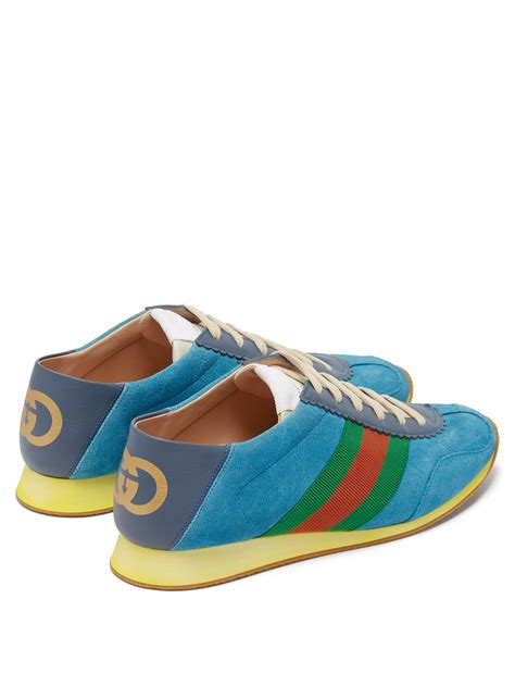 gucci crocodile sneakers blue|blue gucci sneakers suede.